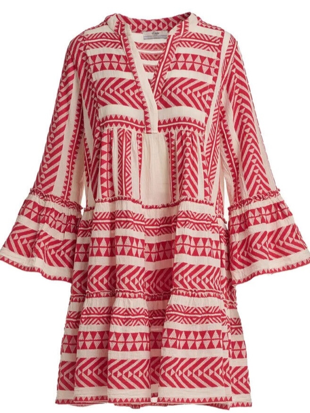 Devotion TWINS Red and Cream Mini Dress